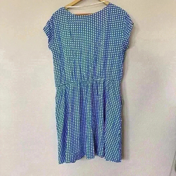 GAP Blue and White Gingham Zoe Print Dress with Pockets Size Large - Picture 6 of 6